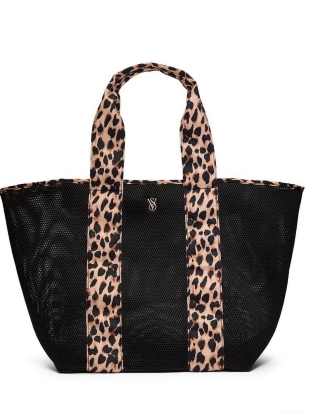VS LEOPARD MESH TOTE BAG NWT
